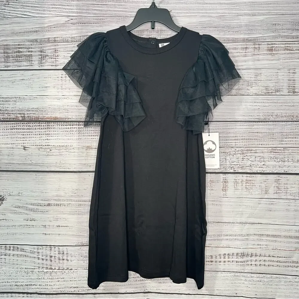 The Tiny Universe Tiny Wings Dress Size‎ 8 Years  Black Organic Cotton NEW